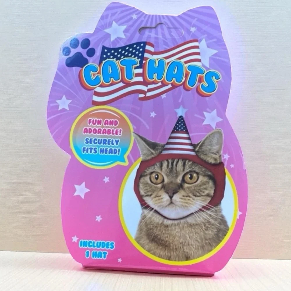 Patriotic American Flag Cat Hat